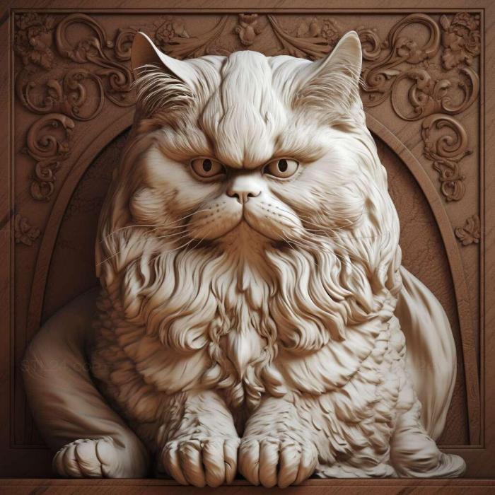Nature and animals (st Persian cat 1, NATURE_4889) 3D models for cnc